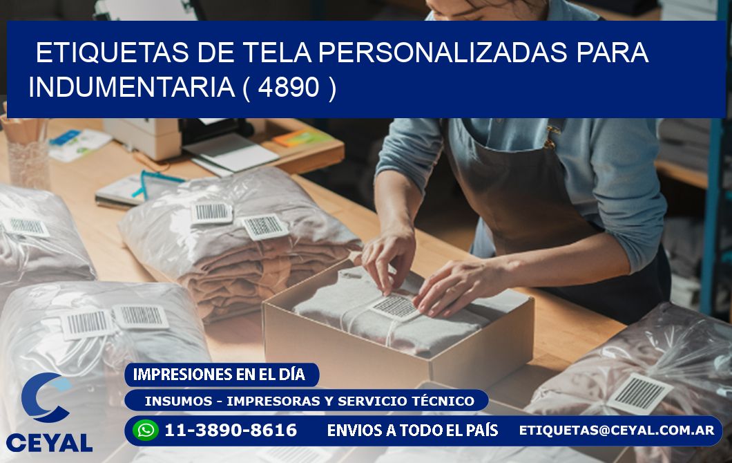 ETIQUETAS DE TELA PERSONALIZADAS PARA INDUMENTARIA ( 4890 )