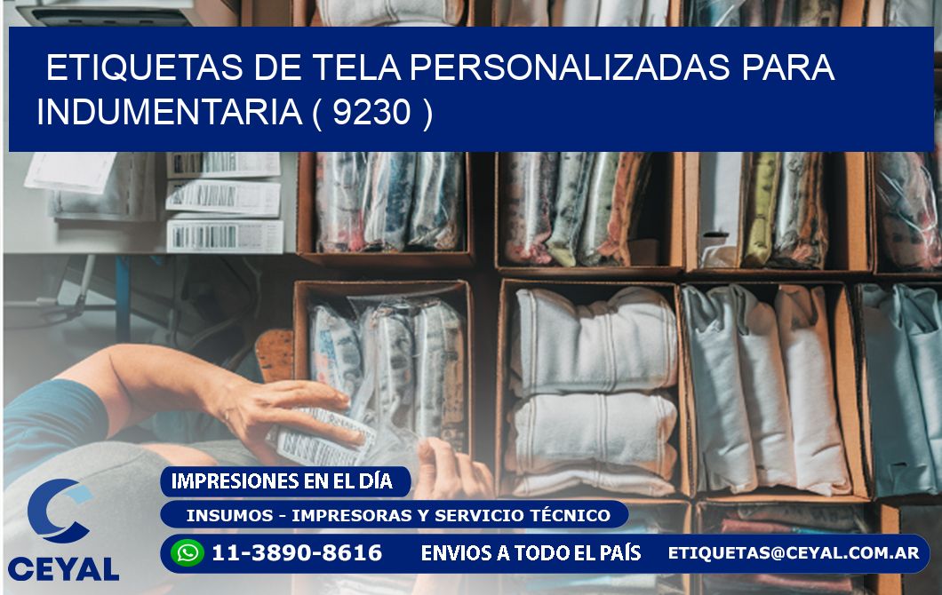 ETIQUETAS DE TELA PERSONALIZADAS PARA INDUMENTARIA ( 9230 )