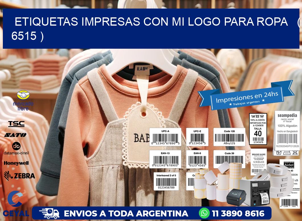 ETIQUETAS IMPRESAS CON MI LOGO PARA ROPA   ( 6515 )