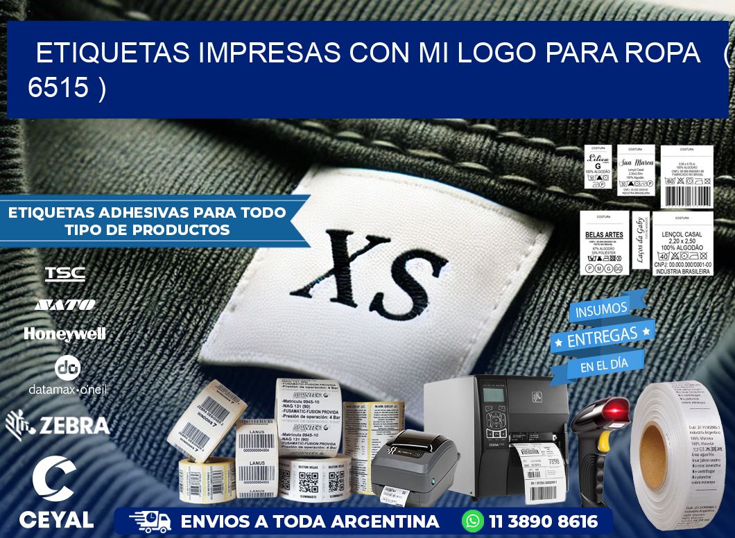 ETIQUETAS IMPRESAS CON MI LOGO PARA ROPA   ( 6515 )