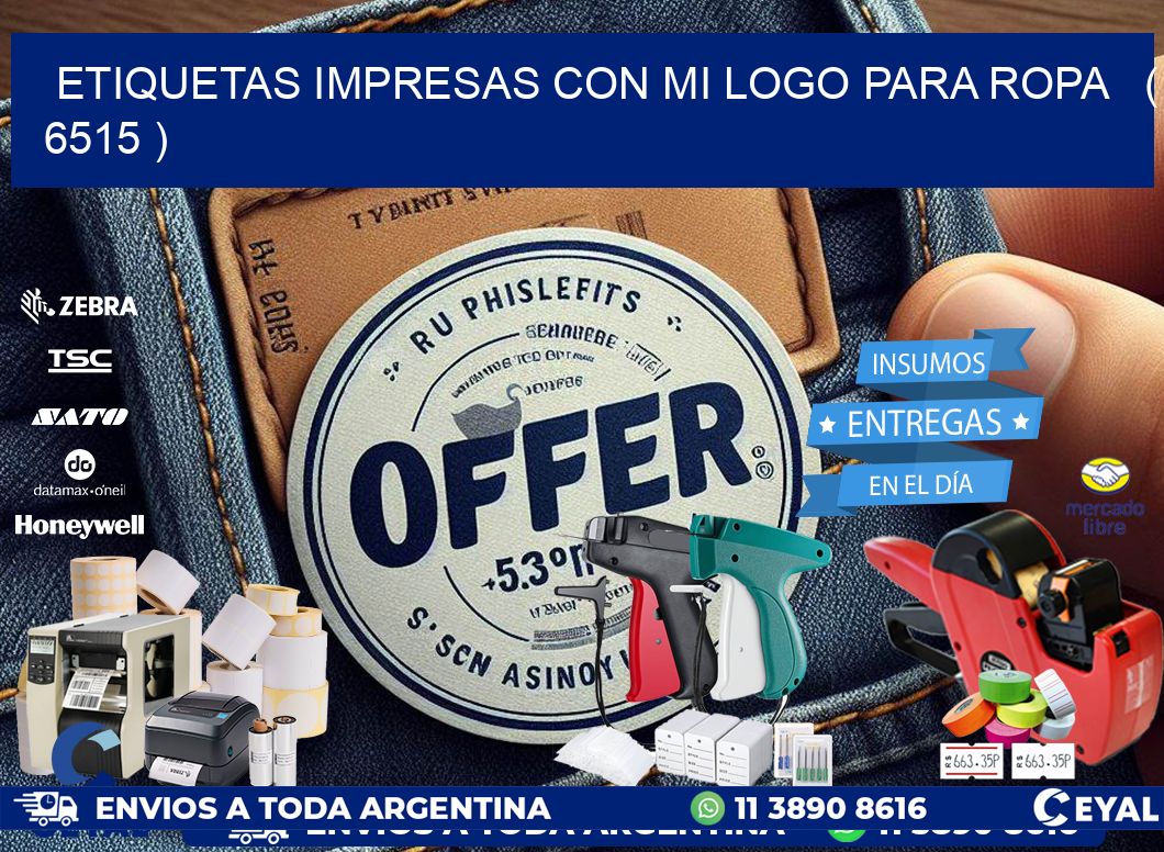 ETIQUETAS IMPRESAS CON MI LOGO PARA ROPA   ( 6515 )