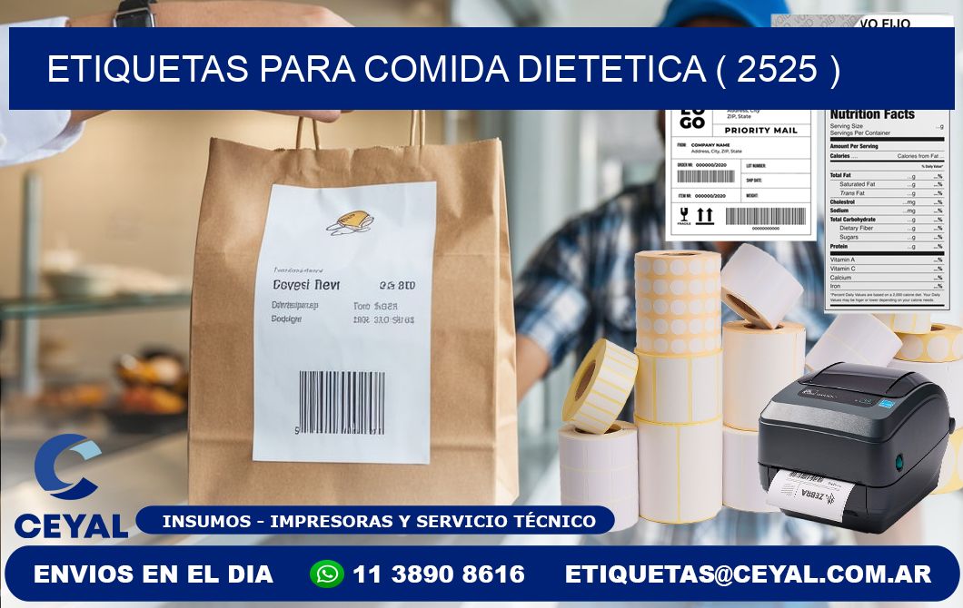 ETIQUETAS PARA COMIDA DIETETICA ( 2525 )