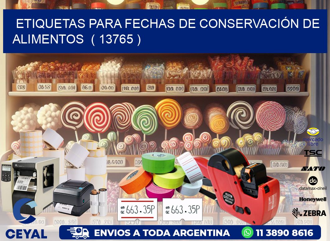 ETIQUETAS PARA FECHAS DE CONSERVACIÓN DE ALIMENTOS ( 13765 )