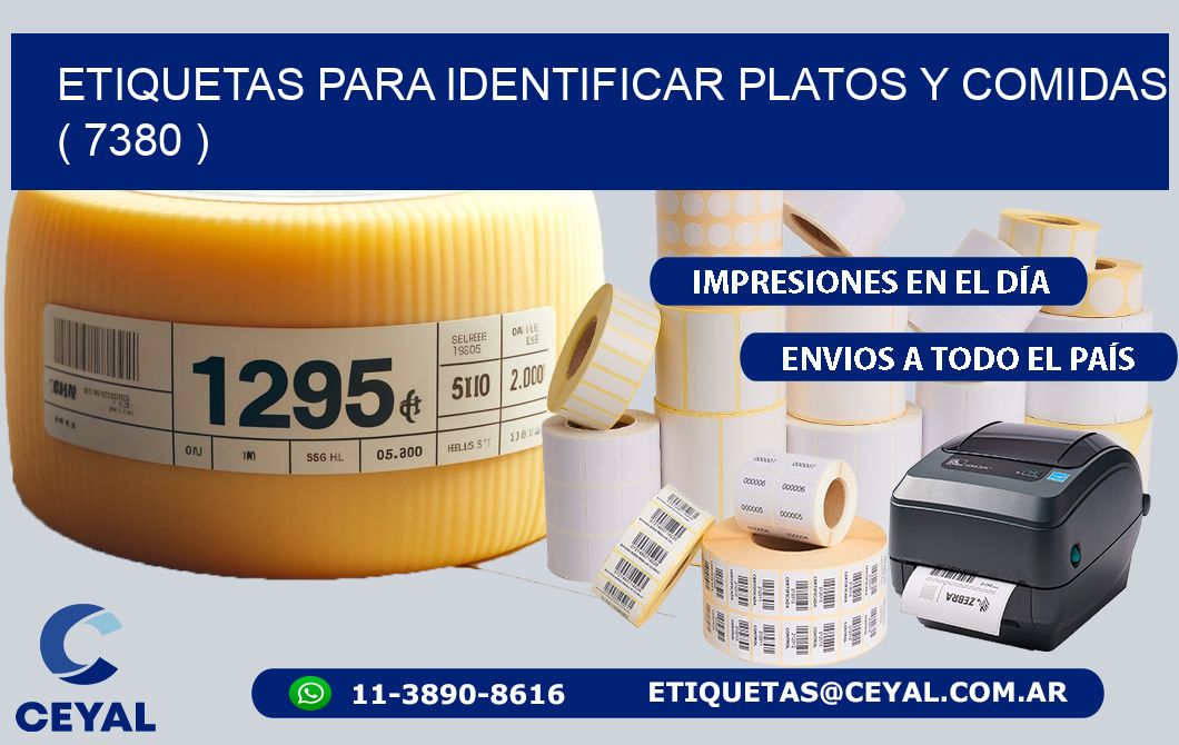 ETIQUETAS PARA IDENTIFICAR PLATOS Y COMIDAS  ( 7380 )