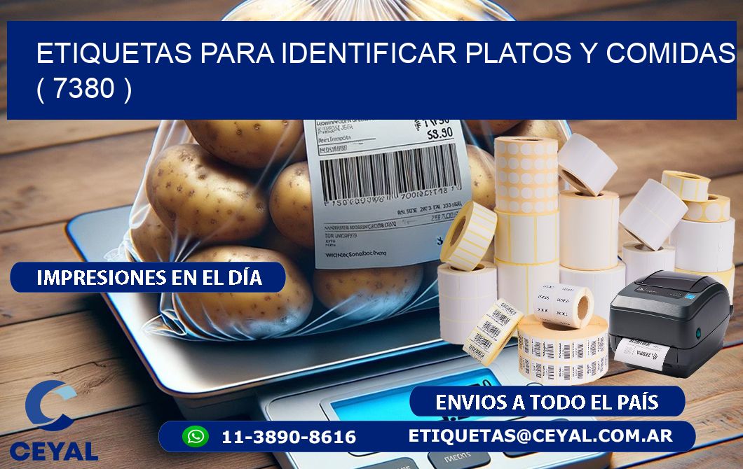 ETIQUETAS PARA IDENTIFICAR PLATOS Y COMIDAS  ( 7380 )