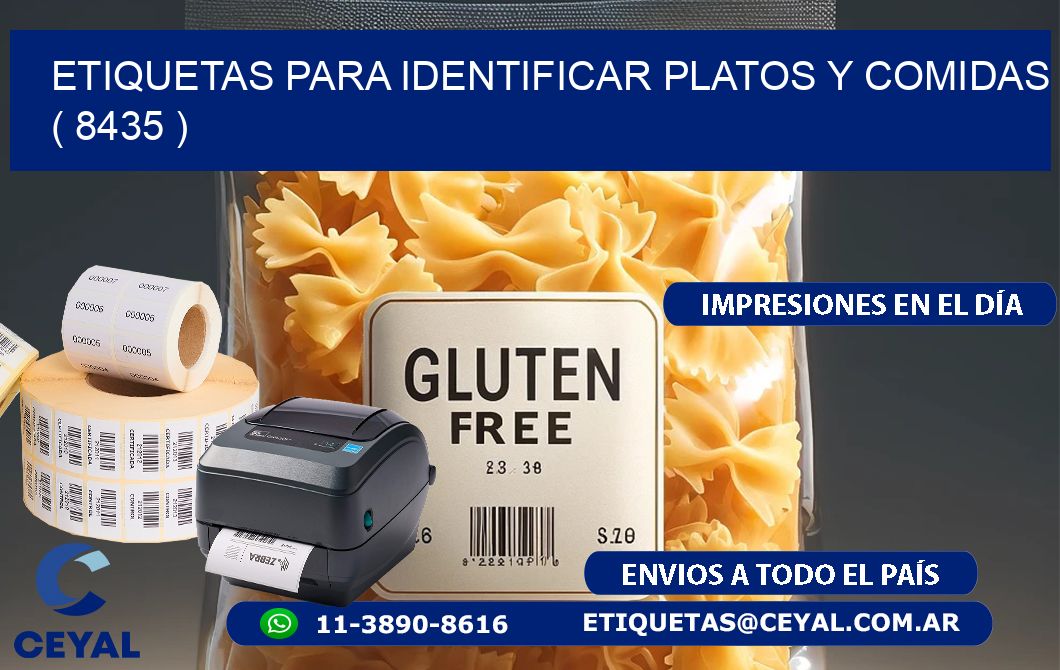 ETIQUETAS PARA IDENTIFICAR PLATOS Y COMIDAS  ( 8435 )