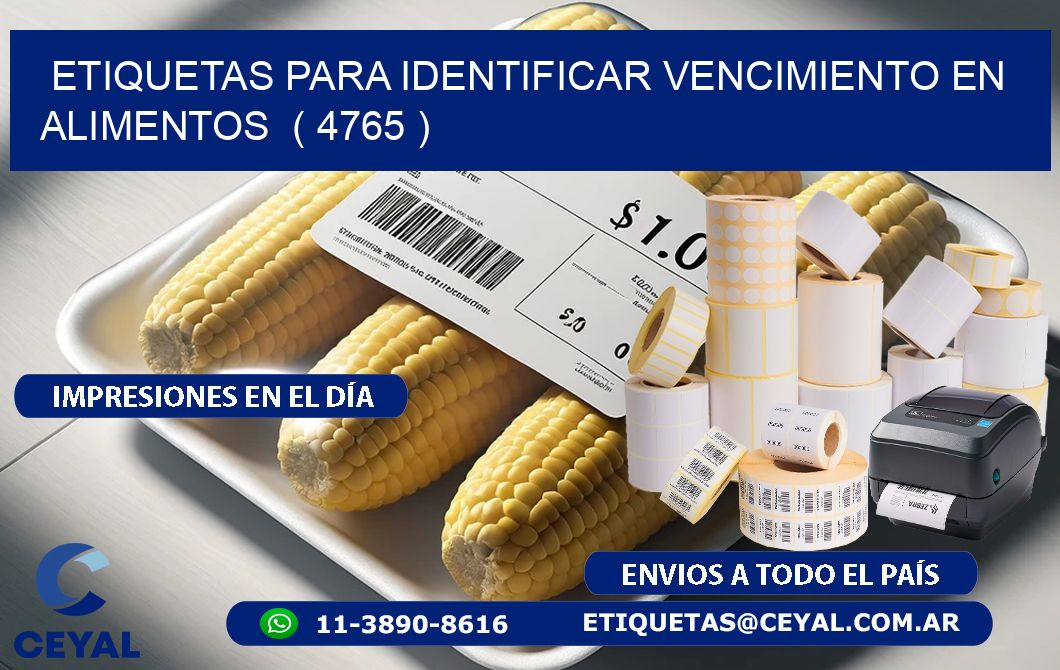 ETIQUETAS PARA IDENTIFICAR VENCIMIENTO EN ALIMENTOS  ( 4765 )