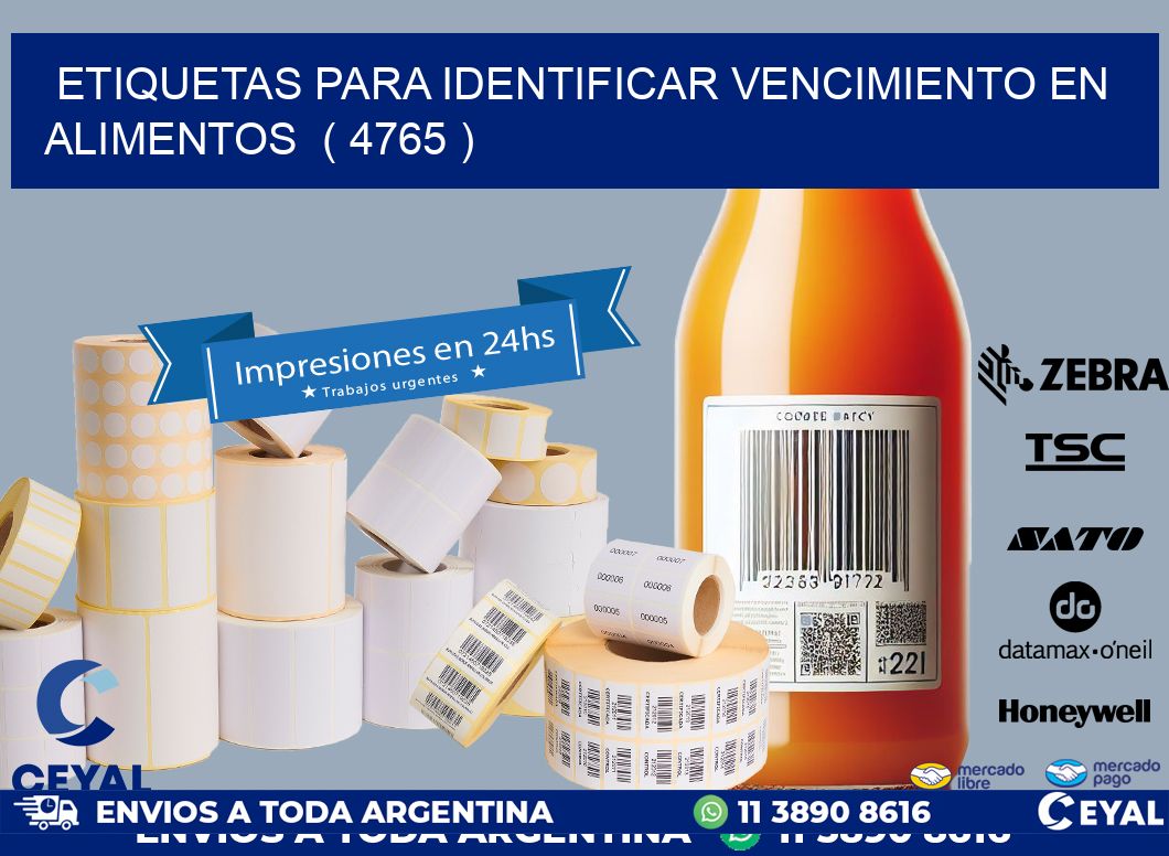 ETIQUETAS PARA IDENTIFICAR VENCIMIENTO EN ALIMENTOS  ( 4765 )
