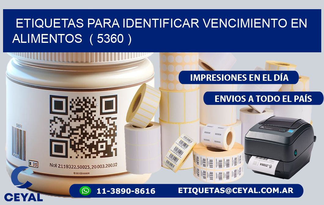ETIQUETAS PARA IDENTIFICAR VENCIMIENTO EN ALIMENTOS  ( 5360 )