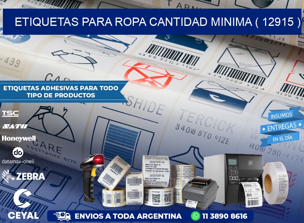 ETIQUETAS PARA ROPA CANTIDAD MINIMA ( 12915 )