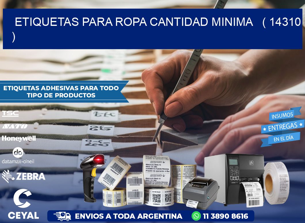 ETIQUETAS PARA ROPA CANTIDAD MINIMA   ( 14310 )
