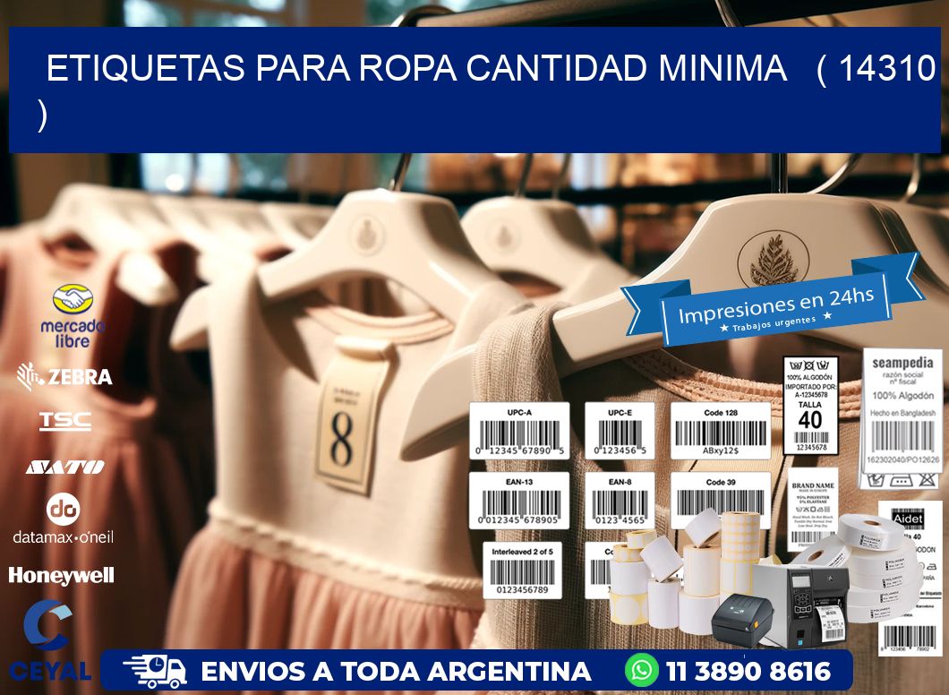 ETIQUETAS PARA ROPA CANTIDAD MINIMA   ( 14310 )