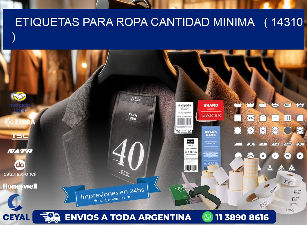 ETIQUETAS PARA ROPA CANTIDAD MINIMA   ( 14310 )