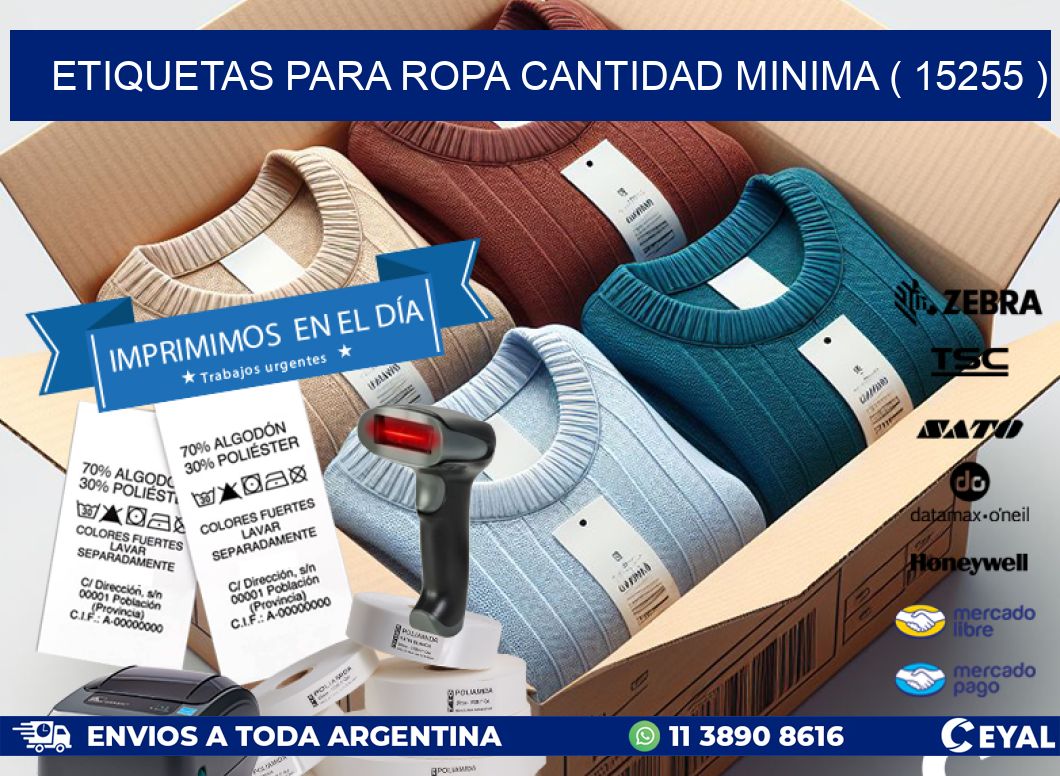 ETIQUETAS PARA ROPA CANTIDAD MINIMA ( 15255 )
