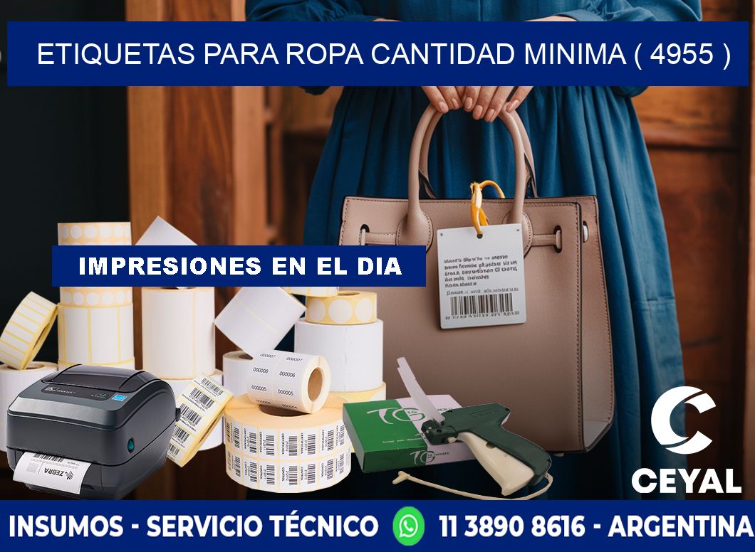 ETIQUETAS PARA ROPA CANTIDAD MINIMA ( 4955 )