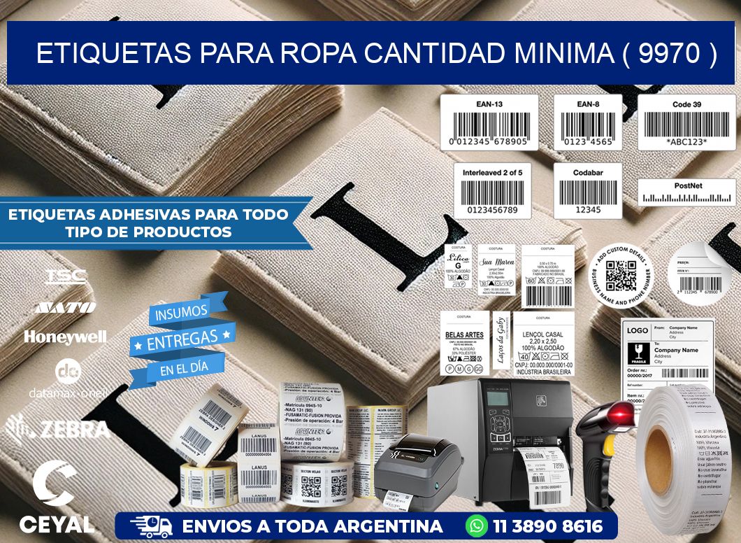 ETIQUETAS PARA ROPA CANTIDAD MINIMA ( 9970 )
