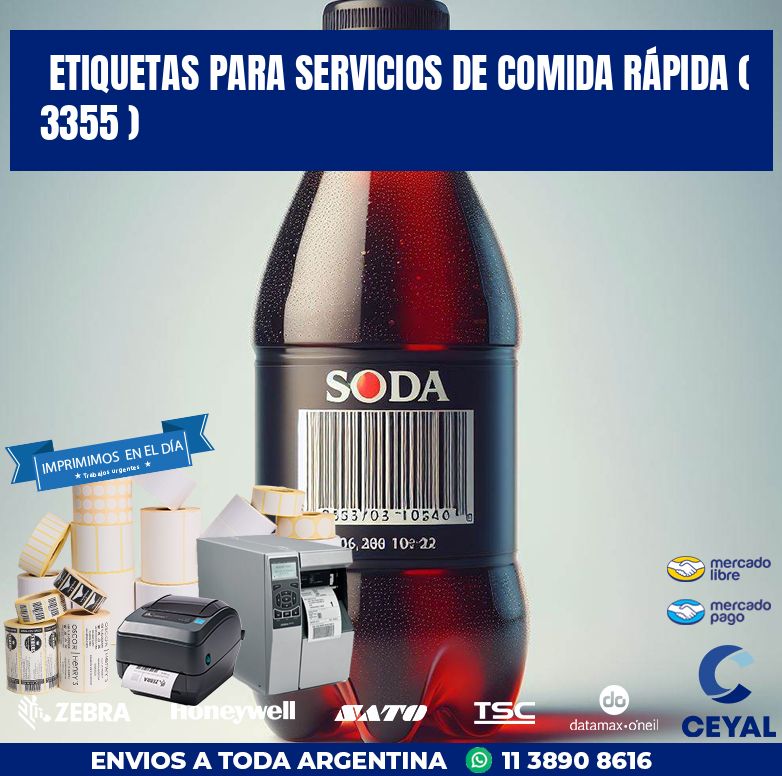 ETIQUETAS PARA SERVICIOS DE COMIDA RÁPIDA ( 3355 )