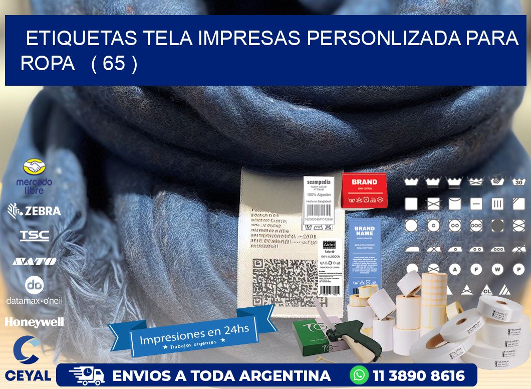 ETIQUETAS TELA IMPRESAS PERSONLIZADA PARA ROPA ( 65 )