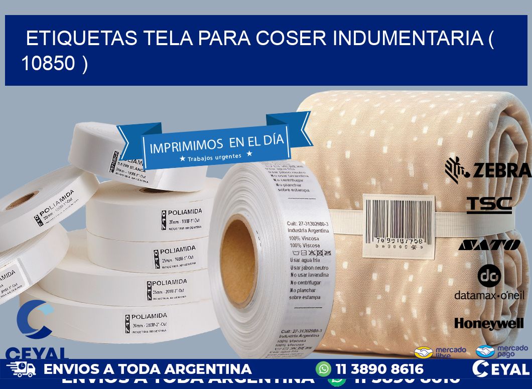 ETIQUETAS TELA PARA COSER INDUMENTARIA ( 10850 )