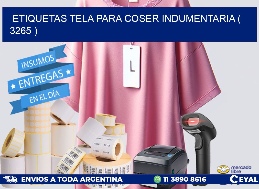 ETIQUETAS TELA PARA COSER INDUMENTARIA ( 3265 )