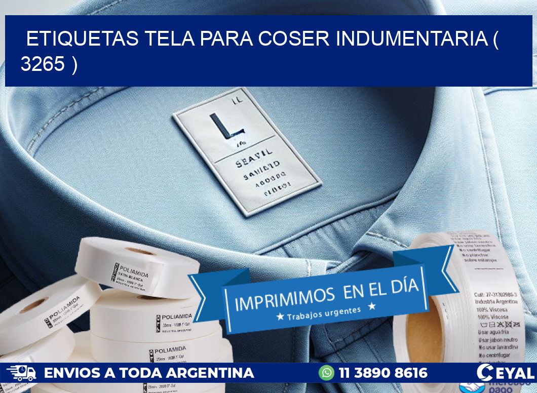 ETIQUETAS TELA PARA COSER INDUMENTARIA ( 3265 )