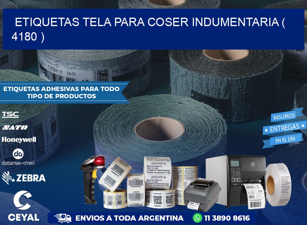 ETIQUETAS TELA PARA COSER INDUMENTARIA ( 4180 )