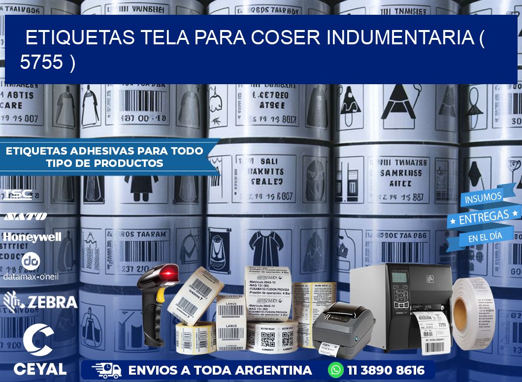 ETIQUETAS TELA PARA COSER INDUMENTARIA ( 5755 )