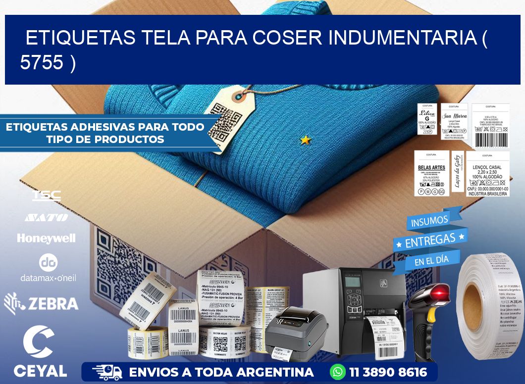 ETIQUETAS TELA PARA COSER INDUMENTARIA ( 5755 )
