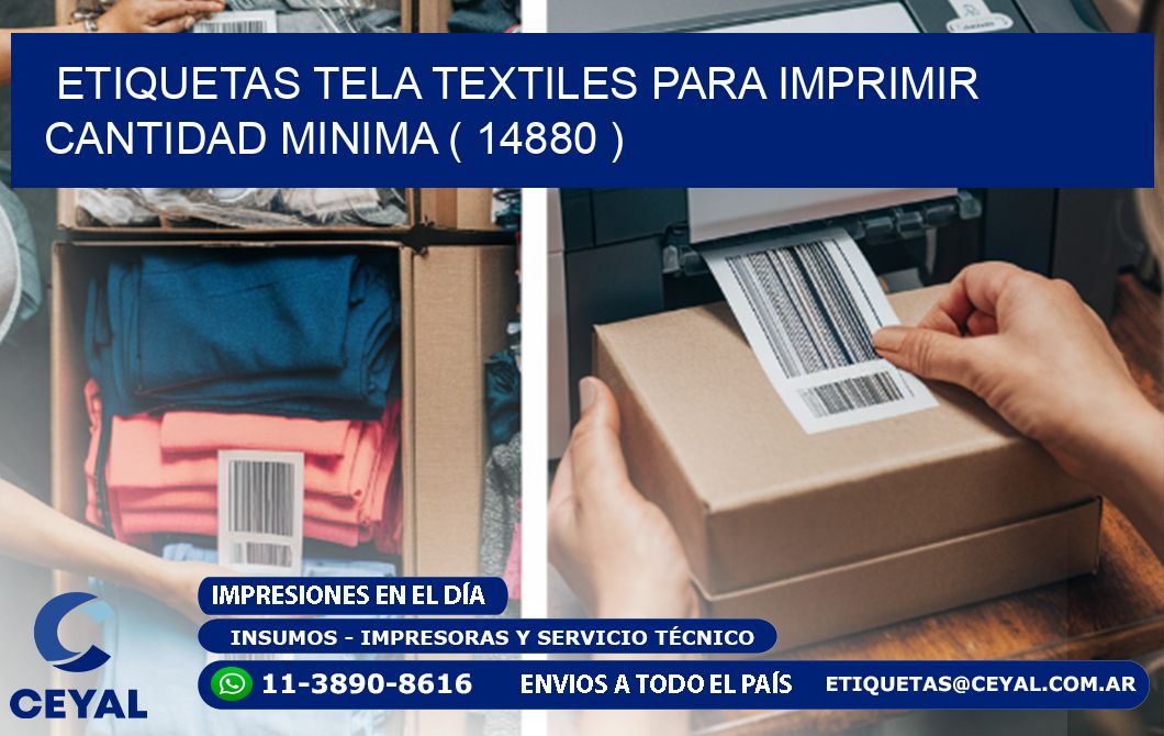ETIQUETAS TELA TEXTILES PARA IMPRIMIR CANTIDAD MINIMA ( 14880 )