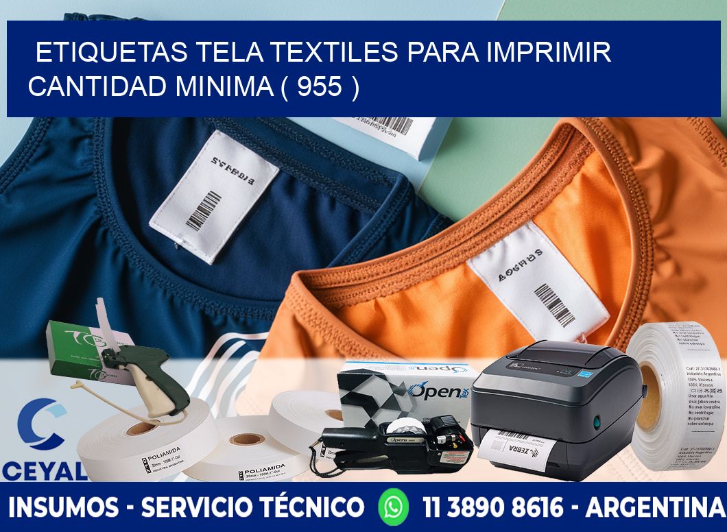 ETIQUETAS TELA TEXTILES PARA IMPRIMIR CANTIDAD MINIMA ( 955 )