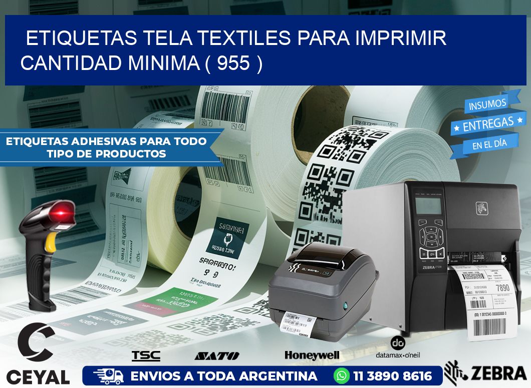 ETIQUETAS TELA TEXTILES PARA IMPRIMIR CANTIDAD MINIMA ( 955 )