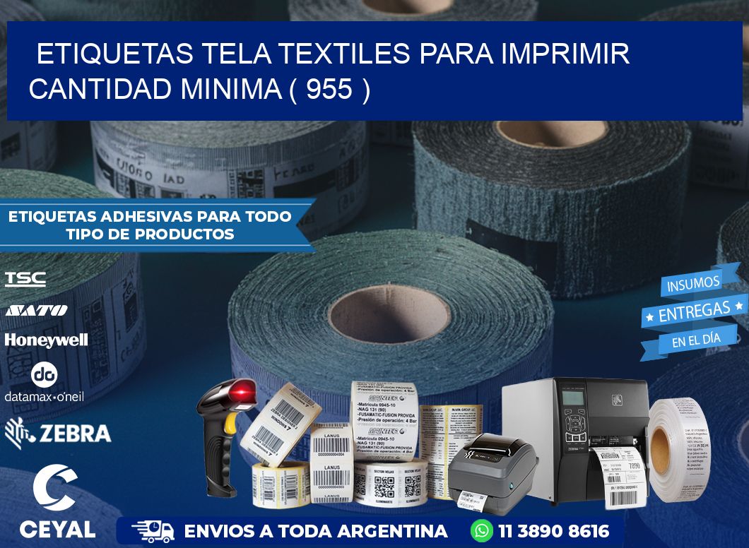 ETIQUETAS TELA TEXTILES PARA IMPRIMIR CANTIDAD MINIMA ( 955 )