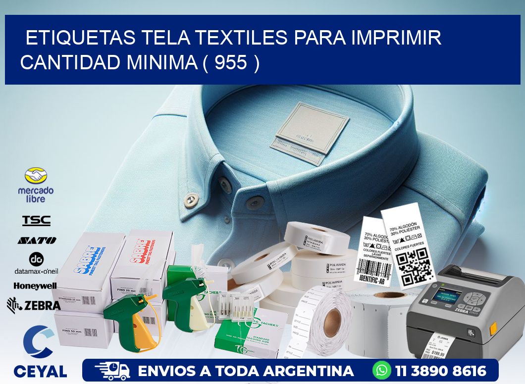 ETIQUETAS TELA TEXTILES PARA IMPRIMIR CANTIDAD MINIMA ( 955 )