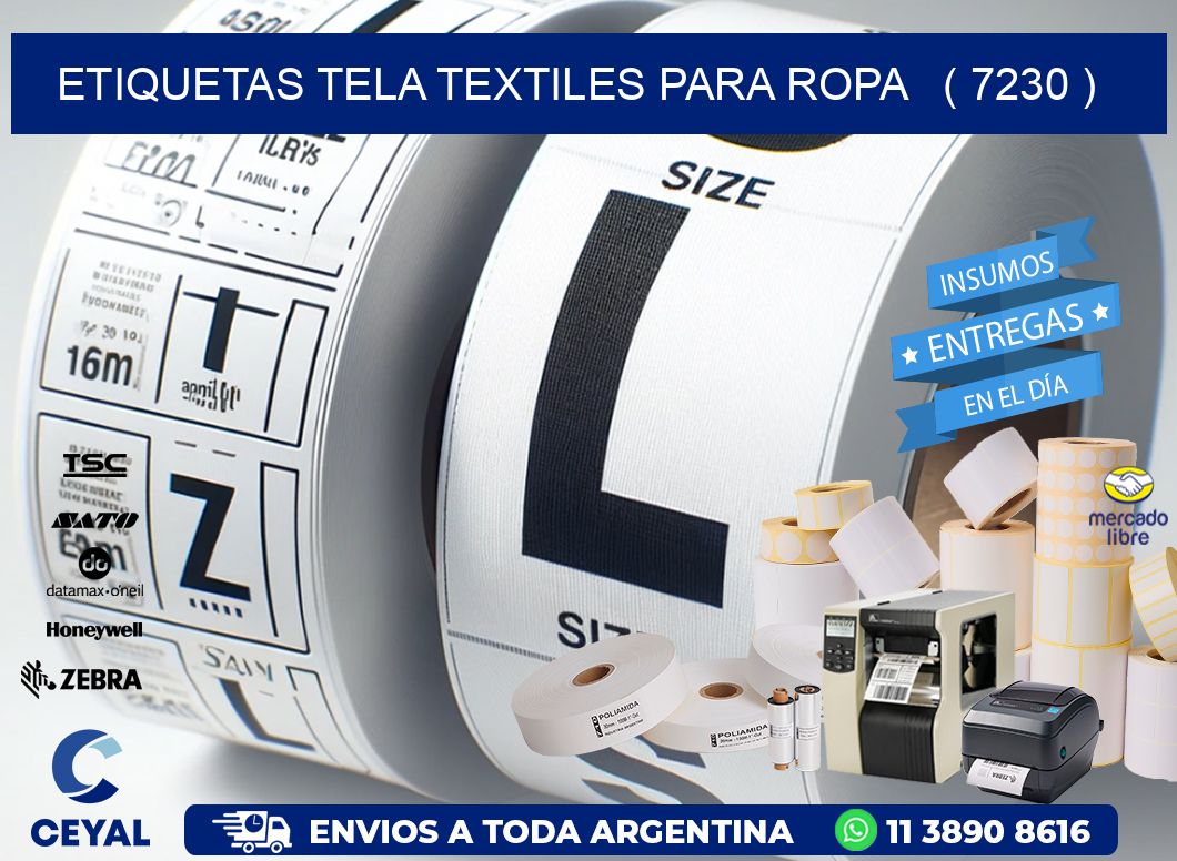 ETIQUETAS TELA TEXTILES PARA ROPA   ( 7230 )