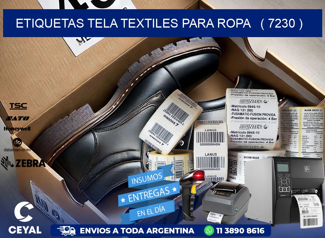 ETIQUETAS TELA TEXTILES PARA ROPA   ( 7230 )