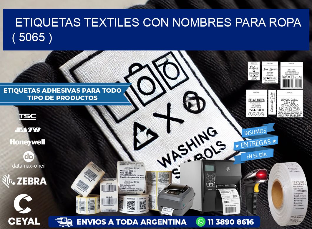 ETIQUETAS TEXTILES CON NOMBRES PARA ROPA   ( 5065 )
