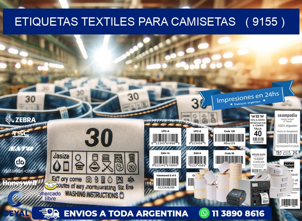 ETIQUETAS TEXTILES PARA CAMISETAS   ( 9155 )