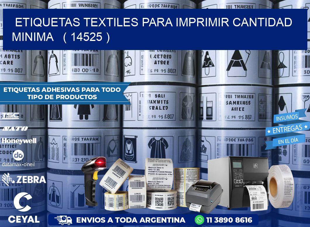 ETIQUETAS TEXTILES PARA IMPRIMIR CANTIDAD MINIMA   ( 14525 )