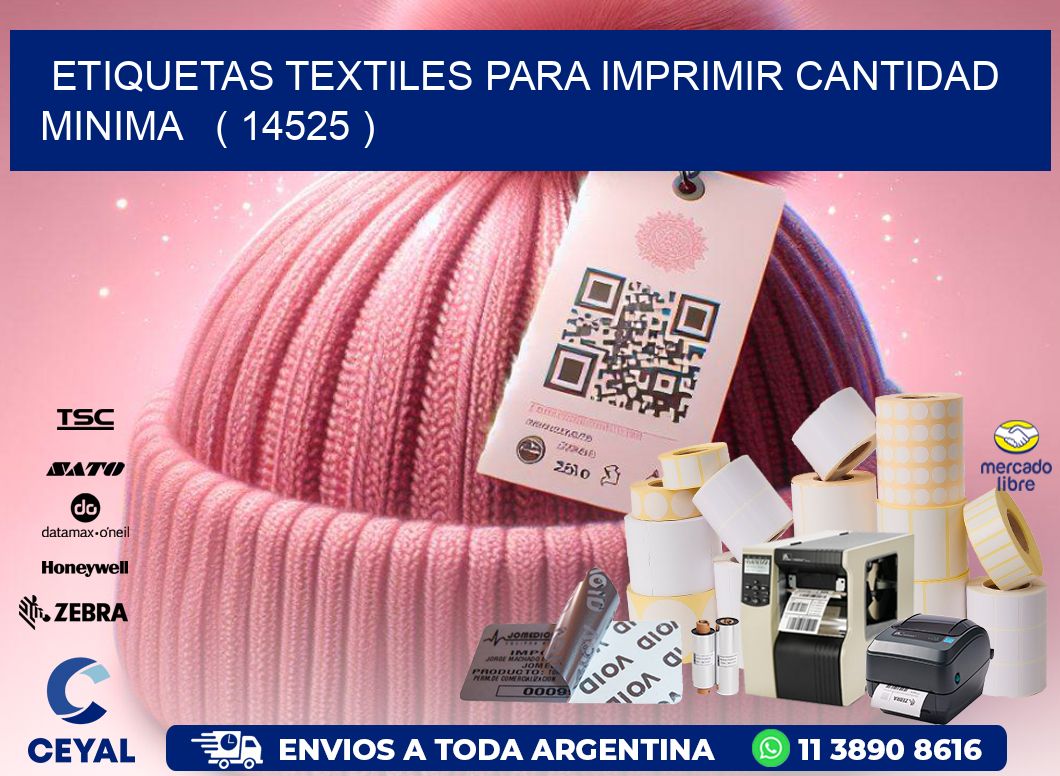 ETIQUETAS TEXTILES PARA IMPRIMIR CANTIDAD MINIMA ( 14525 )
