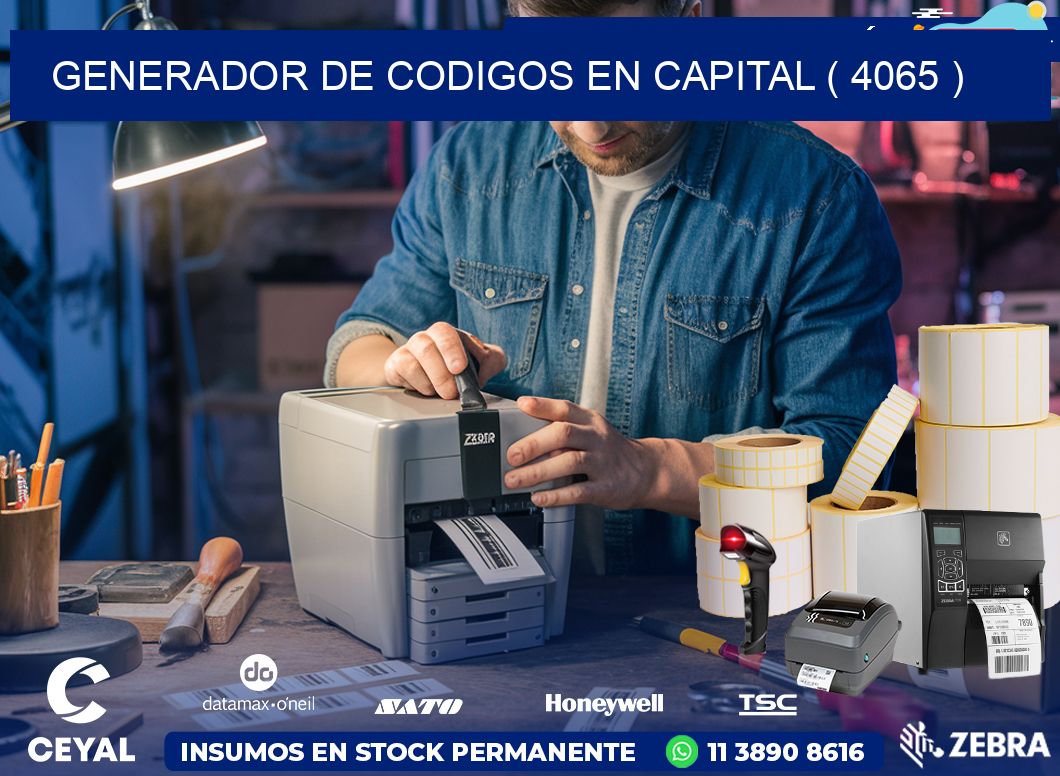 GENERADOR DE CODIGOS EN CAPITAL ( 4065 )
