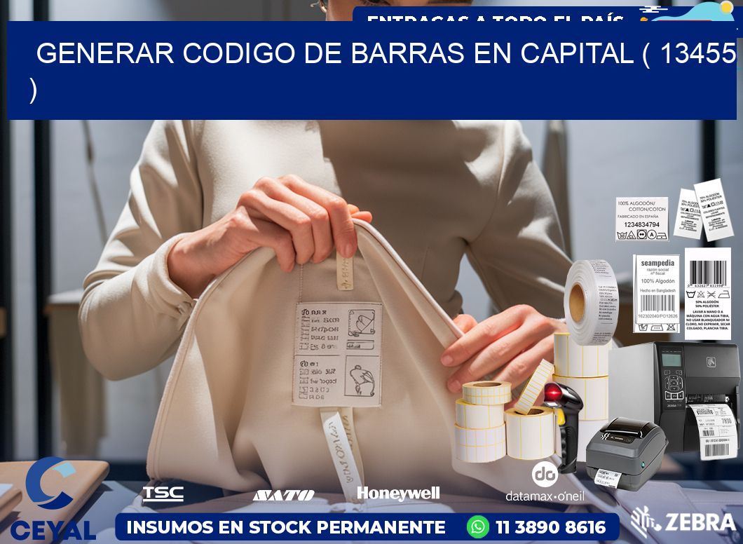 GENERAR CODIGO DE BARRAS EN CAPITAL ( 13455 )