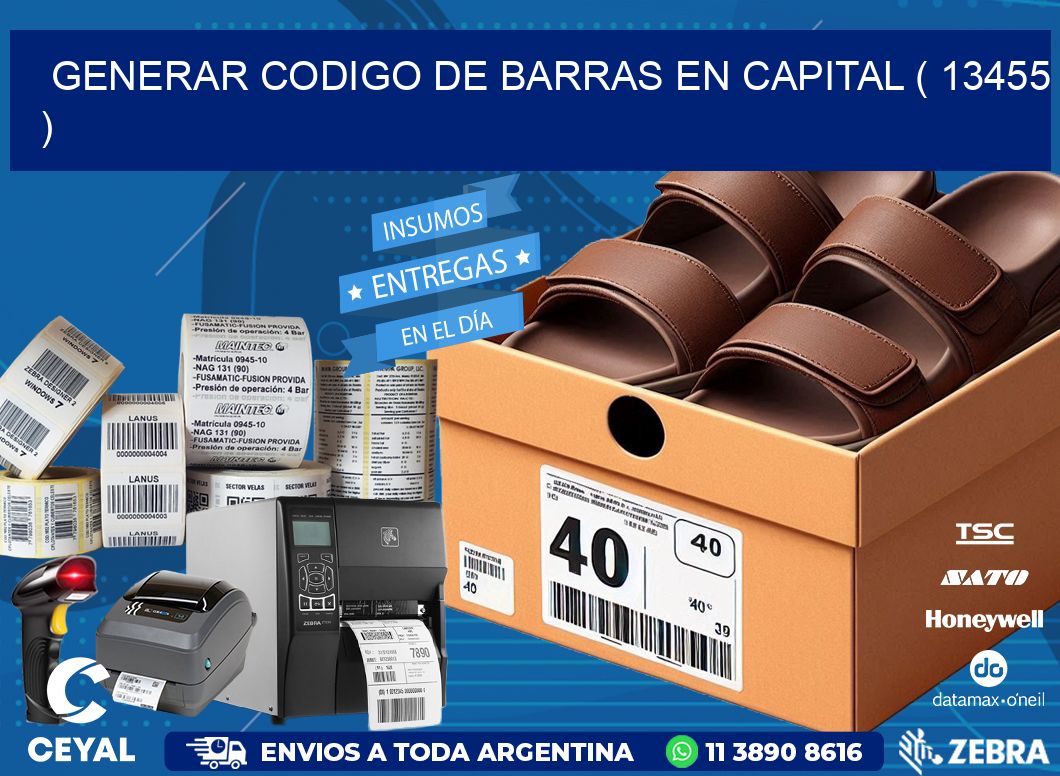 GENERAR CODIGO DE BARRAS EN CAPITAL ( 13455 )