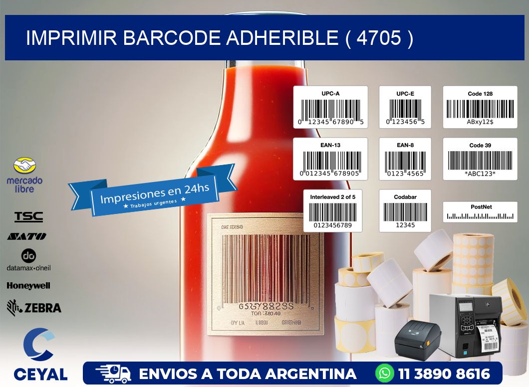 IMPRIMIR BARCODE ADHERIBLE ( 4705 )