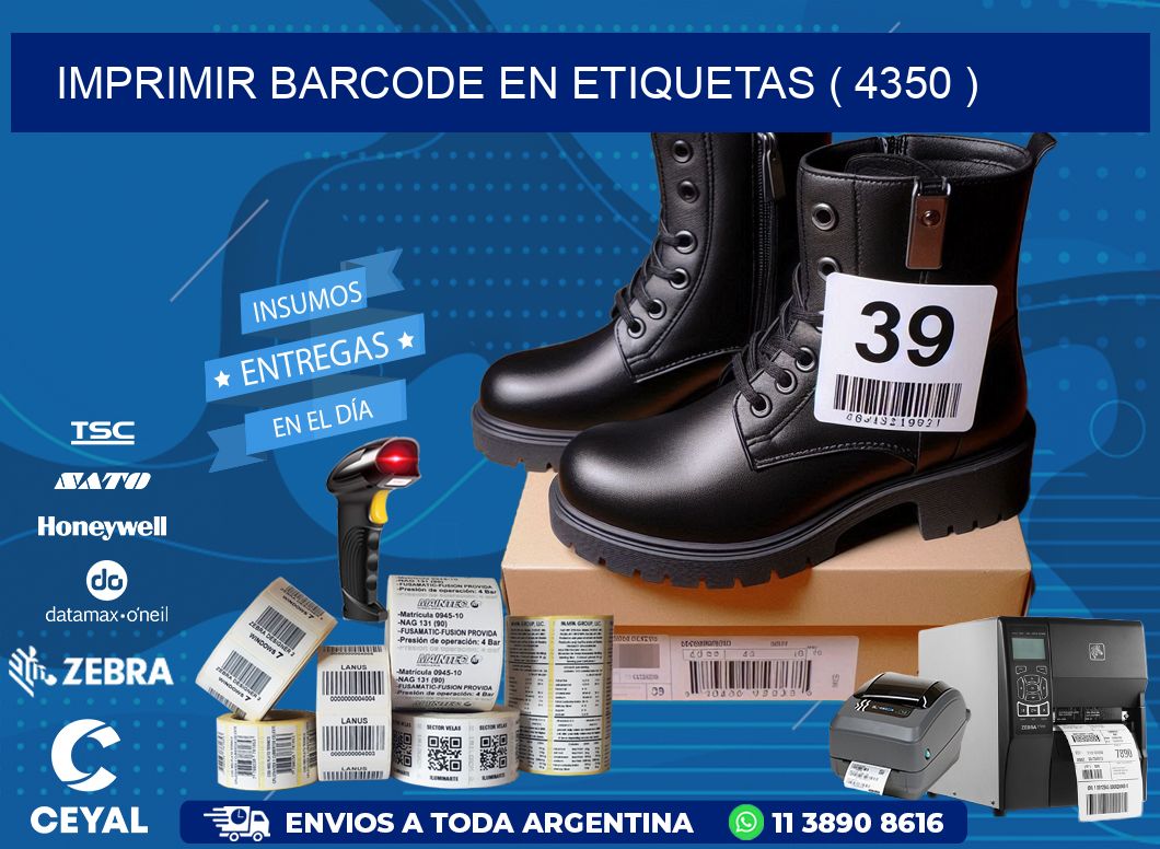 IMPRIMIR BARCODE EN ETIQUETAS ( 4350 )