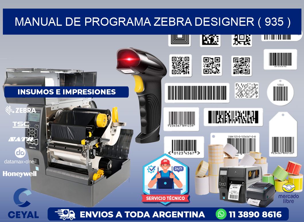 MANUAL DE PROGRAMA ZEBRA DESIGNER ( 935 )