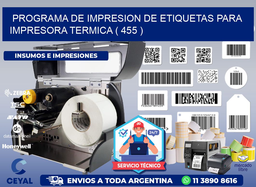 PROGRAMA DE IMPRESION DE ETIQUETAS PARA IMPRESORA TERMICA ( 455 )