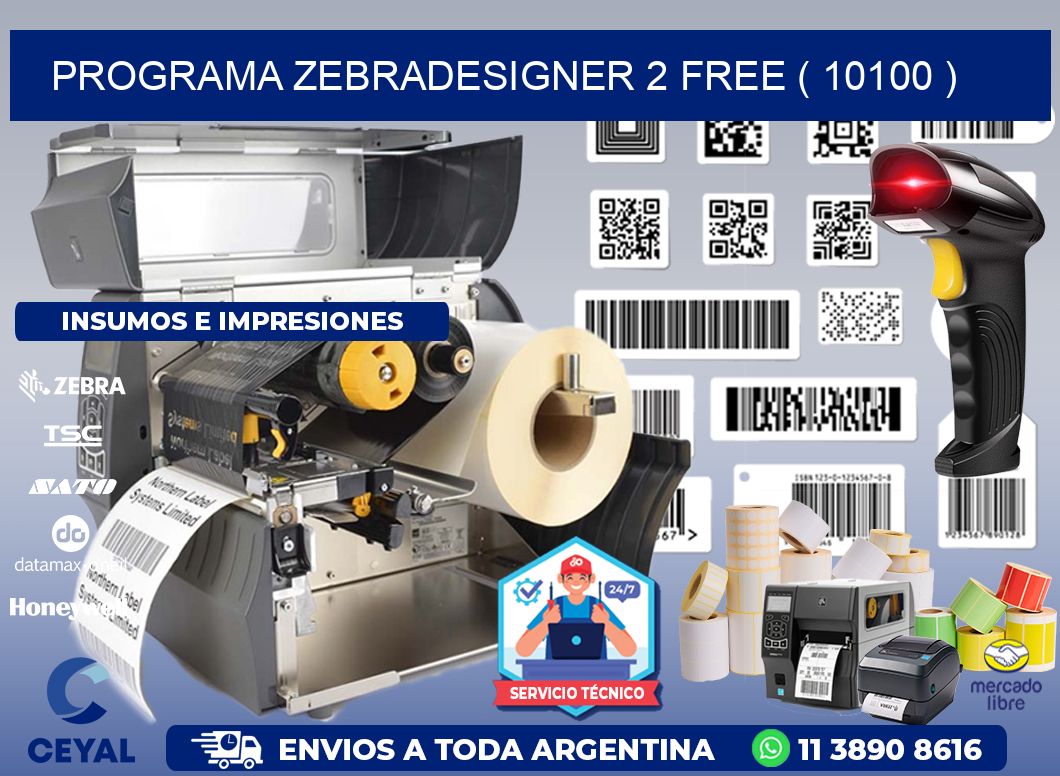 PROGRAMA ZEBRADESIGNER 2 FREE ( 10100 )