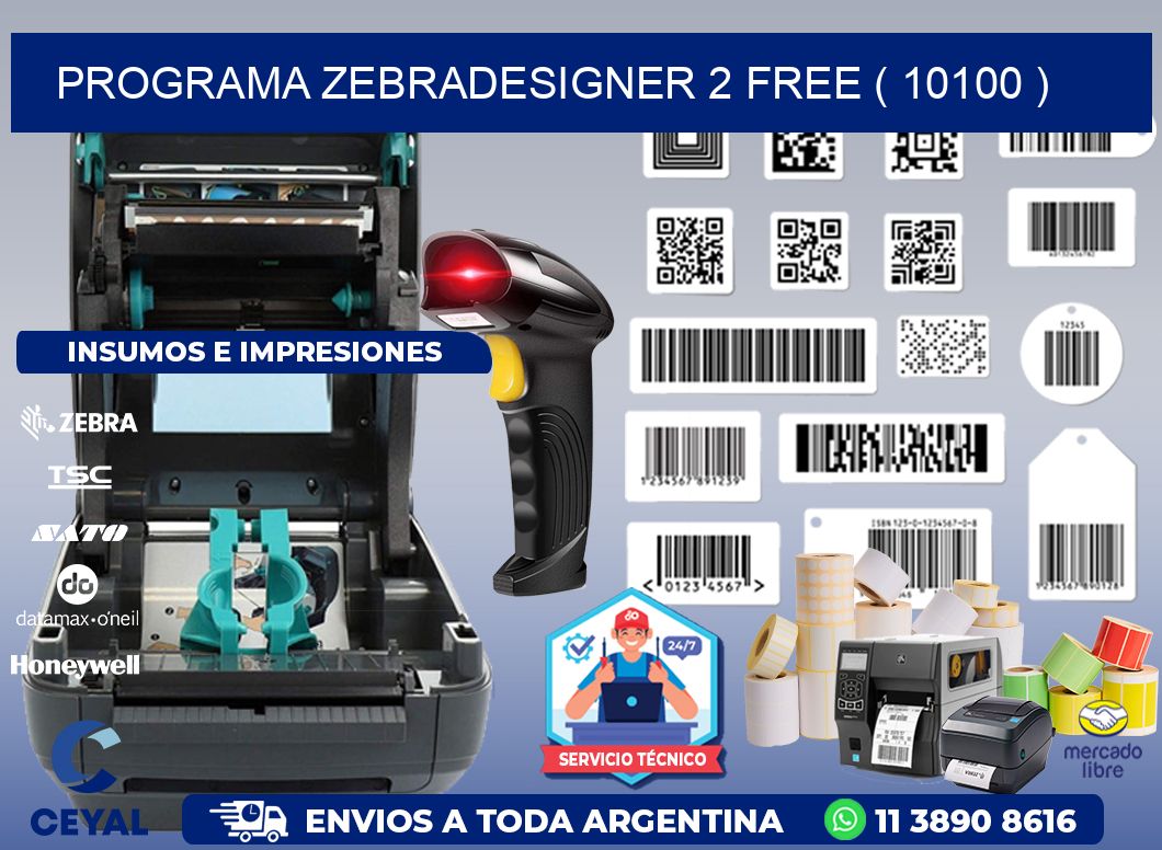 PROGRAMA ZEBRADESIGNER 2 FREE ( 10100 )