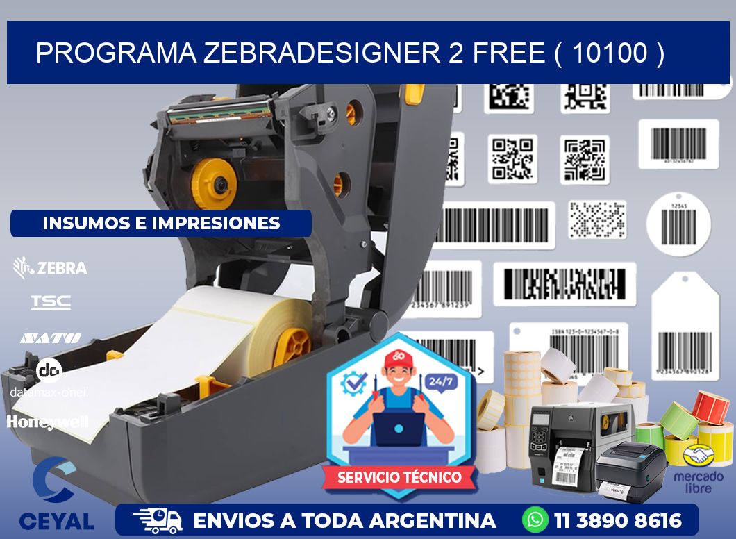 PROGRAMA ZEBRADESIGNER 2 FREE ( 10100 )