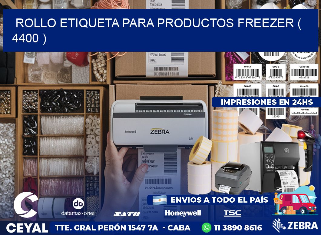 ROLLO ETIQUETA PARA PRODUCTOS FREEZER ( 4400 )